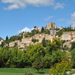 Slide View of the village of Montbrun-les-Bains in Drôme Provençale