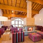 Slide Reception of La Cobe d'Or residence in Les Orres 1800 with fireplace