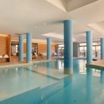 Slide Heated indoor swimming pool at Les Chalets du Verdon residence in La Foux d'Allos