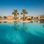 Slide Piscine avec Palmiers à la résidence du Domaine du Golf à Fabrègues près de Montpellier