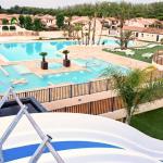 Slide View of the swimming pool from the slide at Les Tamaris and Les Portes du Soleil residence