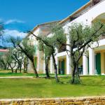 Slide Exterior façade of the Bourgeac estate residence with olive trees