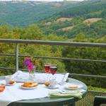 Slide Terrace with outdoor seating area and views of the lush countryside