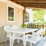Slide Camping del Furnished terrace in a mobile home at Camping del Mar 4* in Malgrat de Mar**** - Mobil Home 6 people - Terrace