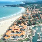 Slide Aerial view of the Sokoburu residence overlooking the port of the city of Hendaye
