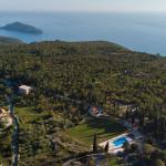Slide Aerial view of your rental at the Sveta Ana Lodges 3* cottages in Croatia, close to the coast