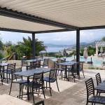 Slide Restaurant terrace at Camping Lacasa in Calcatoggio, Corsica