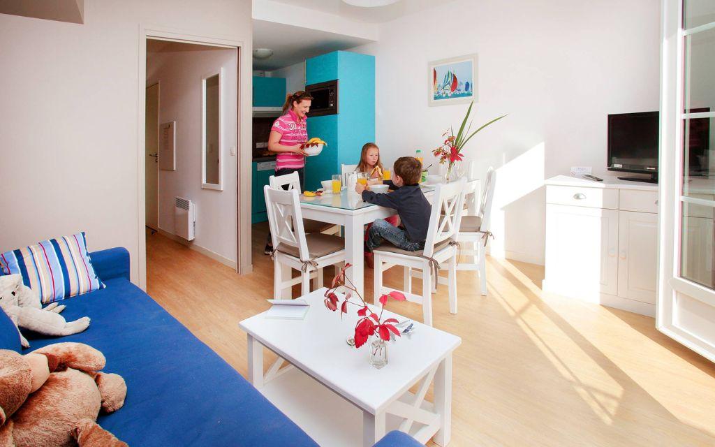 Slide Living room flat in the Les Domaines des Dunettes residence in Cabourg