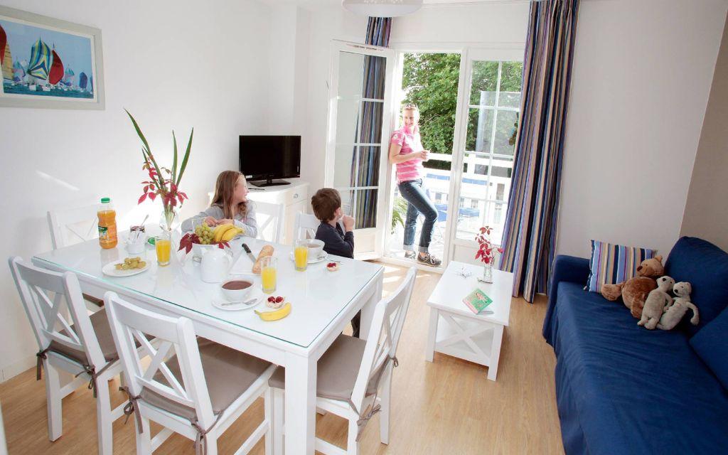 Slide Living room flat in the Les Domaines des Dunettes residence in Cabourg