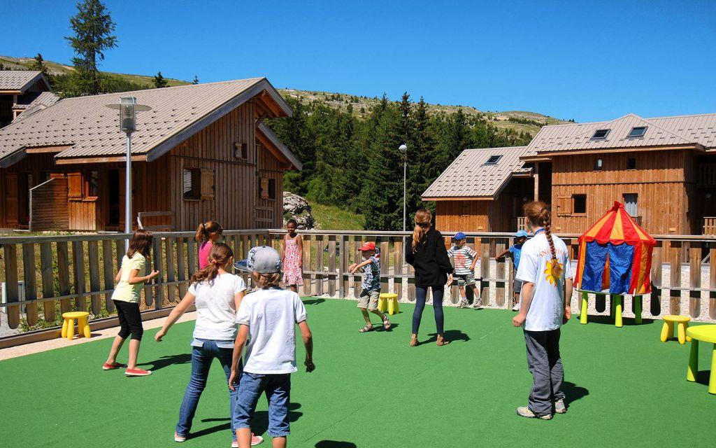 Slide Outdoor playground for children at the Résidence L’Orée des Pistes