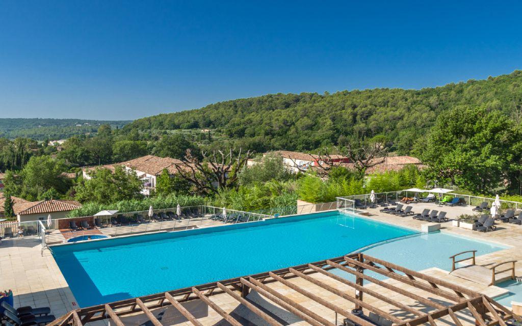 Slide Upper pool at Domaine de Camiole with a view over the Var countryside