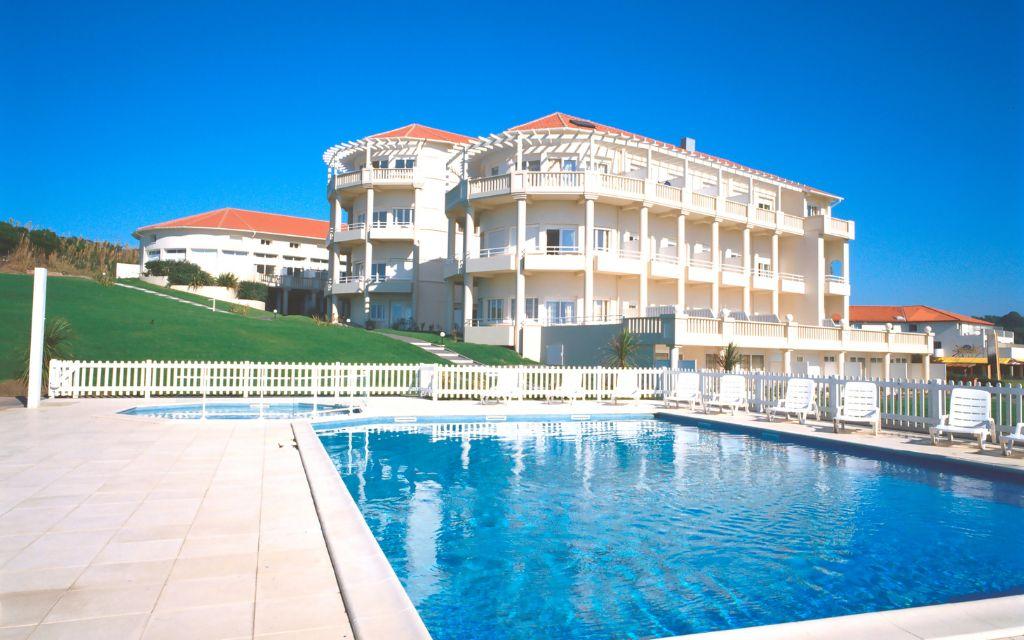 Slide View of the Eugénie residence in Biarritz with the outdoor pool in the foreground