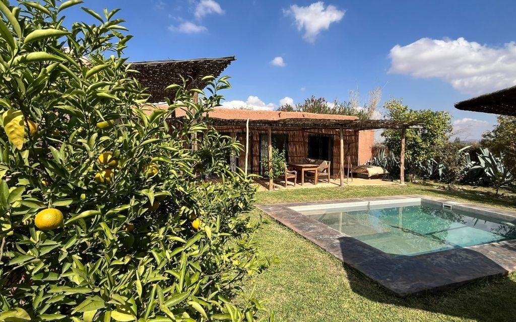 Slide Jardins arborés avec oliviers et citronniers à a Villa Dar Wellness