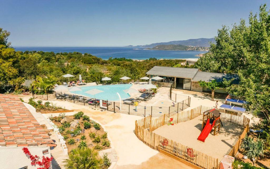 Slide Aerial view of Camping Lacasa in Corsica
