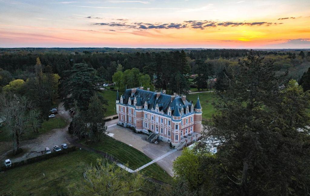 Slide Aerial view of La Ferté-Imbault, close to Château de Chambord