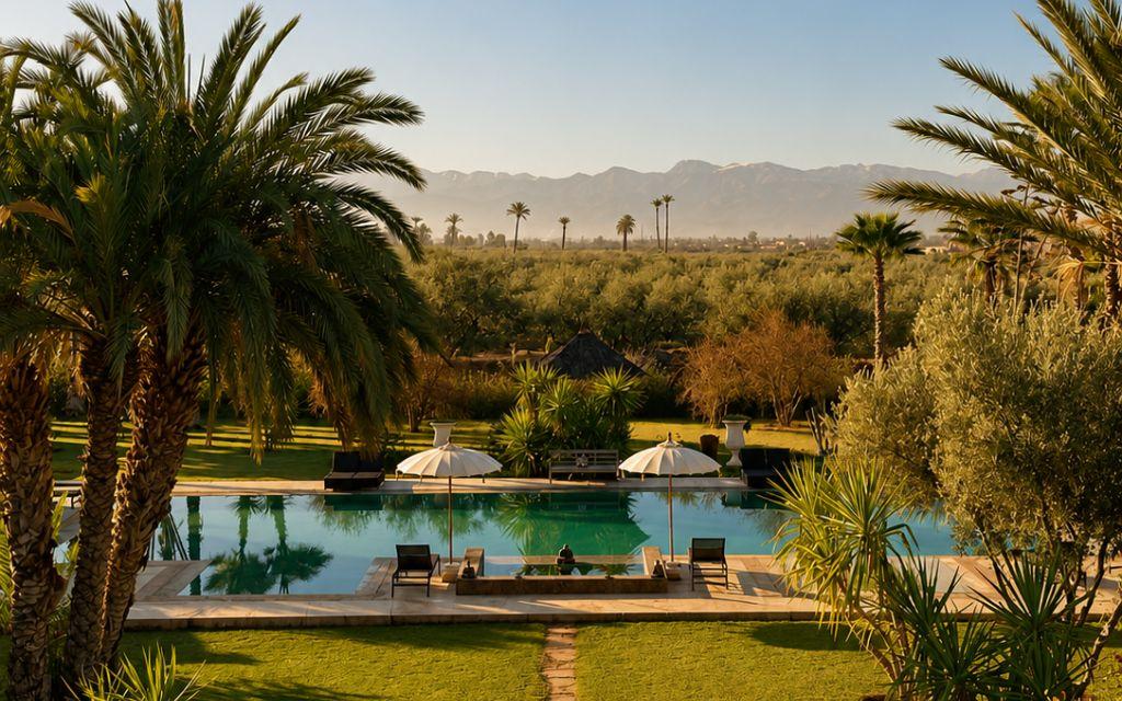 Slide Villa Dar Dream au Maroc avec vue sur les montagnes de l'Atlas