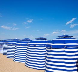 Cabine de plage à Cabourg