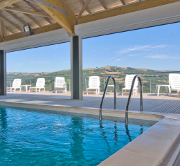 Résidence La Marquisié - Trébas les Bains - Piscine avec vue sur la Vallée