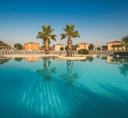 Piscine avec Palmiers à la résidence du Domaine du Golf à Fabrègues près de Montpellier