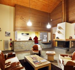 Accueil avec coin confort dans la résidence Le Grand Lodge à Châtel