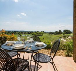 View from the terrace of accommodation at the Provence Country Club residence.