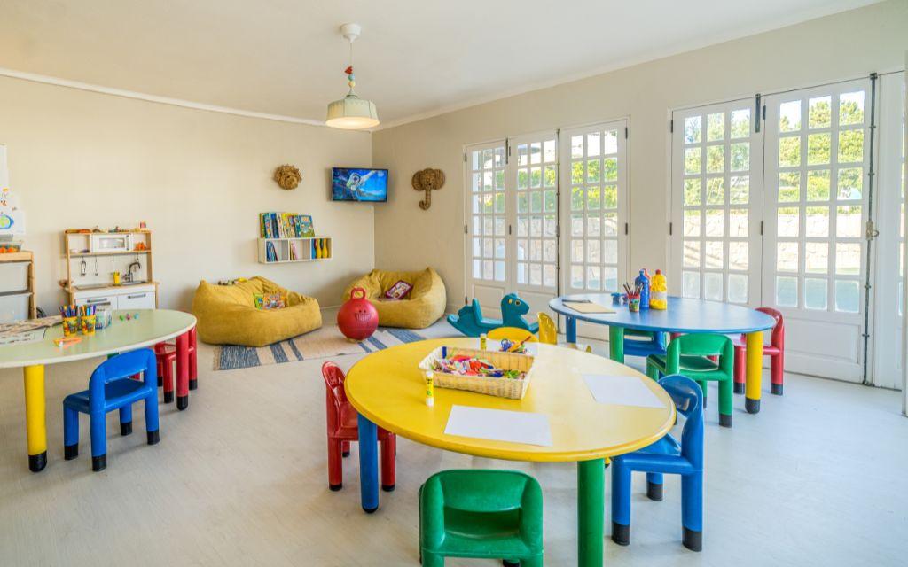 Slide Indoor games for children at the mini club at Balaia Golf Village